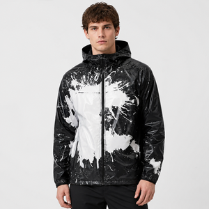 Custom <b>Mens</b> Color Changing Windbreaker Lightweight <b>jacket</b> Hooded Polyester <b>Cycling</b> Outdoor Wear ISO 9001 - Product Image 1