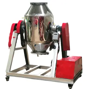 High Efficiency Stainless Steel Powder Drum Mixer For Plastic Herbal Powder W Cone Blender Drum Mixer On Sale