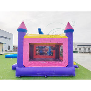 Casa de Brinco Grande, Comercial y para Uso Doméstico, de PVC, 13x13 Pies, Color Rosa, Inflable, para Fiestas Infantiles - Product Image 3