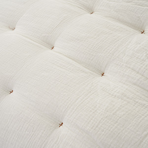 Edredón de Gasa de Algodón Orgánico Multicapa Gots Oatmeal, Acolchado Transpirable, Prelavado, con Puntadas Decorativas, Manta, Cubrecama - Product Image 3