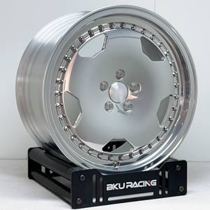 Jantes forgées Bku 3 pièces pour <span class=keywords><strong>Mercedes</strong></span> Benz S <span class=keywords><strong>W124</strong></span> W126 W140 W220 190e W201 17 18 19 pouces, jantes en alliage argentées polies personnalisées - Product Image 4