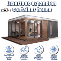 Villa préfabriquée de luxe à 4 chambres en kit, avec poutre en acier longue portée de 40 pieds, conteneur modulaire, usine OEM