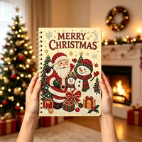 Série de carnets de peinture diamant DIY avec perles, autocollants créatifs faits main, cadeau décoratif pour l'ambiance des fêtes de Noël