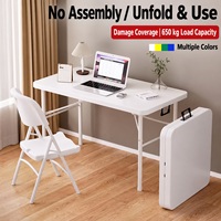 Table de camping pliable en plastique blanc 6FT, table d'extérieur durable avec design empilable, légère et facile à transporter, coussin imperméable