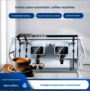Commercial Double-Head <b>Coffee</b> Extraction <b>Machine</b> Semi-<b>Automatic</b> Italian Style for Shops Power Source Semi-<b>automatic</b> <b>Coffee</b> Shop - Product Image 2