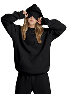 Conjunto de Sudadera con Capucha y Pantalones Deportivos para Mujer, Primavera-Verano-Otoño 2026, Estampado, con Máscara Facial Integrada, Logotipo Personalizado - Product Image 4