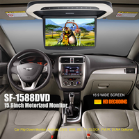 Reproductor de DVD abatible motorizado de 15,6 pulgadas, Monitor de techo de autobús, Monitor MP5 con pantalla de vídeo USB.