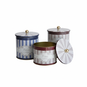 ชุดกระป๋องโลหะทรงกลมขนาดเส้นผ่าศูนย์กลาง175มม. (3ชิ้น) ดีไซน์สวยหรู - Product Image 2