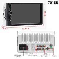 Autoradio universel 2Din 7 pouces, lecteur multimédia MP5, autoradio, autoradio stéréo, télécommande BT, USB MP5 pour lecteur DVD