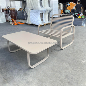 Ensemble de <span class=keywords><strong>table</strong></span> à manger extérieure de meubles de jardin de canapé en métal de patio commercial avec le <span class=keywords><strong>coussin</strong></span> imperméable - Product Image 5