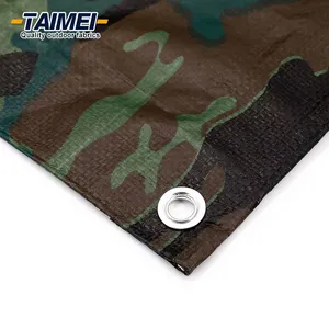 Waterproof Tarpaulin Fabric Camouflage Camping Tarp Camouflage PE Tarpaulin