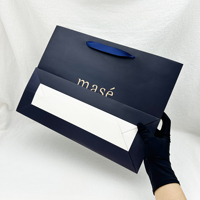 Sacs en papier cadeau personnalisés de luxe pour chaussures de vente au détail, avec poignée et impression de logo pour boutique