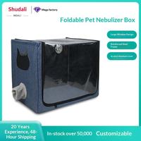 Boîte de nébulisation pour animaux de compagnie pliable, installation facile, chaleur, éternuements, maladies respiratoires, bain et séchage pour chats et chiens, toutes saisons, intérieur
