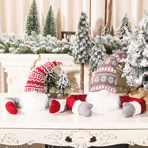 Décoration de Noël Festive : Renne Rudolph Sans Visage en Peluche, Ornement pour Arbre de Noël, Maison, Bureau, et Décorations de Gnomes pour le Sommet de l'Arbre de Noël - Product Image 3