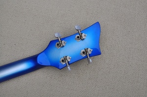 Bajo Eléctrico Flyoung Metal Blue Sunburst de 4 Cuerdas, Bajo de Cuerpo Semi-hueco - Product Image 6