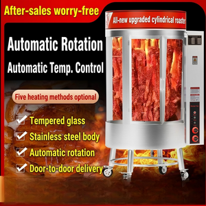 Automatic Rotating Round Barrel Roaster Visible Tempered Glass Multiple Heating Methods Commercial <b>Baking</b> Oven - Product Image 3
