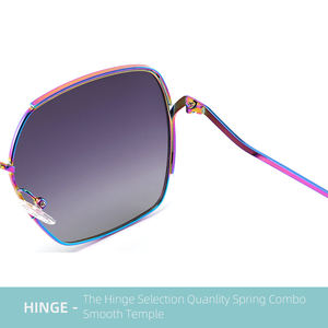 Lunettes de <span class=keywords><strong>soleil</strong></span> rétro unisexes avec verres en <span class=keywords><strong>verre</strong></span> UV400, motif uni, monture carrée en métal, lunettes de <span class=keywords><strong>soleil</strong></span> carrées de créateur - Product Image 3