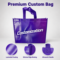 Sac à chaussures en tissu non tissé laminé avec logo personnalisé - Coutures de haute qualité, finition des bords, poignée à ultrasons, OEM accepté
