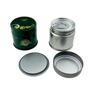 Latas de té en polvo Matcha <span class=keywords><strong>con</strong></span> cilindro pequeño de grado alimenticio, hojalata metálica hermética soldada, sello de lengüeta fácil de pelar y tirar para uso empacado - Product Image 3
