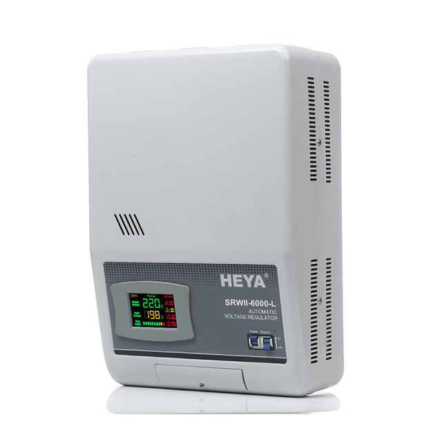 220V 6kVA Automatic Single-Phase Voltage Stabilizer with LCD Whole House Solution for 2P Air Conditioner Protection AC Current