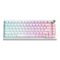 Clavier mécanique avec 83 touches, avec bouton rotatif, éclairage RGB, trois modes de jeu, haute définition, design à touches interchangeables à chaud