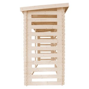 Timbela M203 Cobertizo de leña de madera para exteriores Capacidad de 4m2 Muebles de jardín duraderos Presión Naturaleza Dimensiones W458 X L112 X H199 cm - Product Image 3