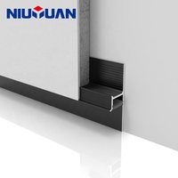 NIUYUAN Plinthe murale de haute qualité Shadow Gap Led Modèle caché Ligne d'angle Hôtel Plaque de base en métal Plinthe Led