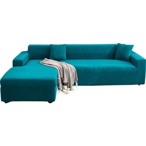 Copridivano in <span class=keywords><strong>Velluto</strong></span> Lavorato a Maglia in Pile di Mais Antipolvere Tutto Incluso per Soggiorno Grigio Chiaro in Offerta - Product Image 1