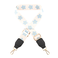 Sangle de sac large imprimée 3,8 cm, réglable, colorée, à motif floral, en polyester, pour sac à main, sac bandoulière, remplacement