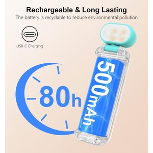 Gritin <b>Reading</b> <b>Light</b> Clip Rechargeable Led Book <b>Light</b> 3 Color Temperatures 5 Level Dimmable <b>For</b> <b>Bed</b> <b>Reading</b> - Product Image 6