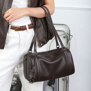 Ando Bag Sac à bandoulière en cuir de vache véritable pour femme, grande capacité, sac à main à longue poignée - Product Image 2