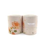 Boîte-cadeau cylindrique en carton biodégradable et écologique, avec lamination mate et gaufrage, pour l'emballage de bougies, de parfums et de cosmétiques