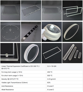 Produits en verre de Borosilicate de fenêtre d'observation de disques en verre de vue optique résistant à la chaleur - Product Image 5