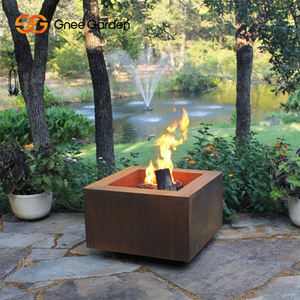 Cheminée à bois intelligente double face de haute qualité personnalisée avec acier Corten pour chauffage extérieur - Product Image 2