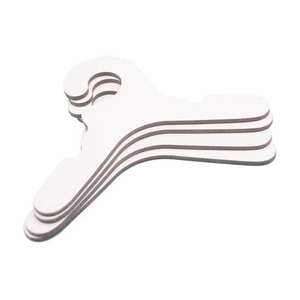 Оптовые одноразовые детские картонные вешалки двусторонние белые толстые прочные для детской одежды - Product Image 1