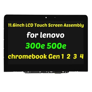 Lenovo 300E 500E Chromebook 1st-4th Gen 1366X768用のGBOLEブランドの新しい11.6インチLCDタッチスクリーンアセンブリ (家庭用)