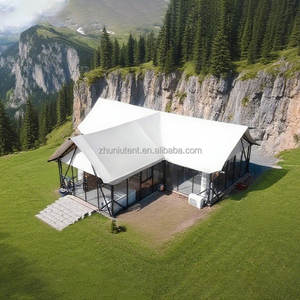 Tente de camping familiale de haute qualité pour l'extérieur, deux chambres, tente d'hôtel, tente <span class=keywords><strong>nomade</strong></span>, camping, tente de villa en verre durable de luxe - Product Image 3