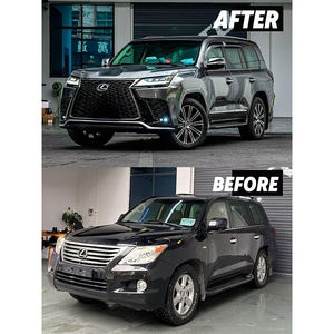 Kit de conversion de carrosserie pour Lexus LX570 2008-2015, mise à niveau vers le style LX600 avec capot, ailes, phares et feux arrière - Product Image 3