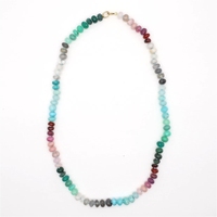 Collar de Piedras Preciosas Boho Ocean, Collar Hecho a Mano con Nudos de Piedras Naturales, Joyería de Verano para Mujer, Joyería de Moda al por Mayor