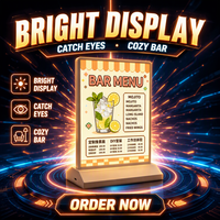 Boîte à lumière LED rechargeable double face avec cadre en alliage d'aluminium, 2000 lumens, pour affichage d'art en perles, lumineuse et mobile pour bureau