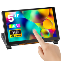Layar Sentuh HD 5 inci-D 1024*600 IPS Kompatibel dengan Raspberry Pi/BB Black, Dll