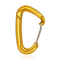 Mousqueton en aluminium en forme de D certifié CE 22kN pour l'escalade professionnelle, équipement de sécurité, équipement de sauvetage en plein air, connecteur