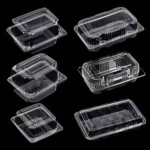 Barquette alimentaire thermoformée personnalisée en <span class=keywords><strong>PET</strong></span>, barquette en plastique transparent de qualité alimentaire à 6 compartiments pour gâteaux et desserts - Product Image 1