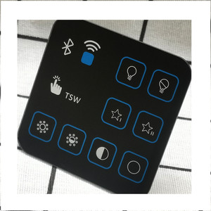 Customized Dimmable Touch Control Tempered Glass Panel Black Silk Screen Printing