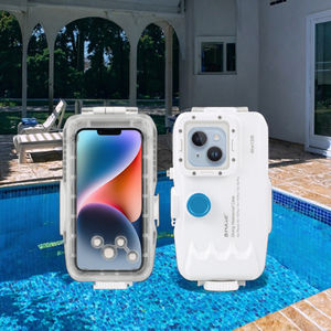 Custodia Impermeabile Bianca per Fotocamera Subacquea con Cordino, Cover in PC per Immersioni, Accessori per Telefoni Cellulari iPhone - Product Image 3