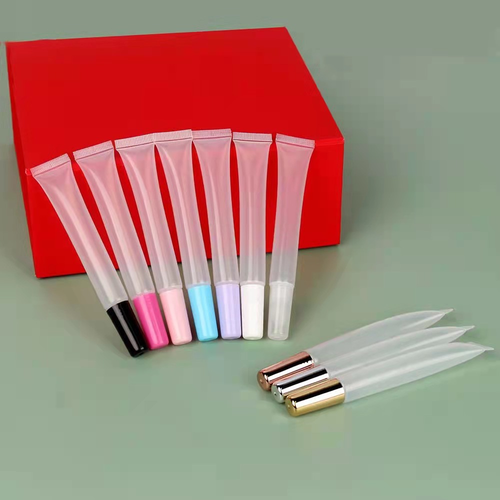 Drivworld Spot 15MLt transparent lip glaze lip gloss tube slender oblique color lip film squeeze tube Your logo