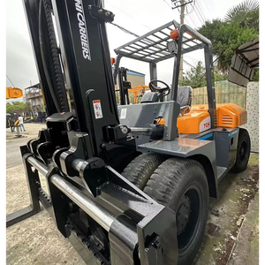 Chariot élévateur diesel d'occasion Vigoshop 10 tonnes TCM FD100 avec mât à trois sections et excellente puissance de levage pour divers sites de travail - Product Image 1