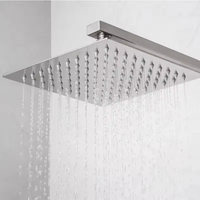 Ensemble de douche mural moderne en acier inoxydable, robinets de salle de bain, kits de douche à effet pluie, ensemble de robinet de douche mitigeur