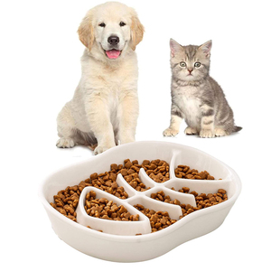 Comedero lento de colores, cuencos para gatos, cuencos de alimentación de cerámica para perros y mascotas, alimentación divertida, rompecabezas interactivo para detener la hinchazón, cuenco para gatos, Dieta de alimentación saludable - Product Image 2