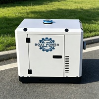 Générateur diesel silencieux à onduleur 5-7KW, portable, type boîte, 220V, ATS AVR, faible bruit, pour yacht, maison, alimentation de secours d'urgence
